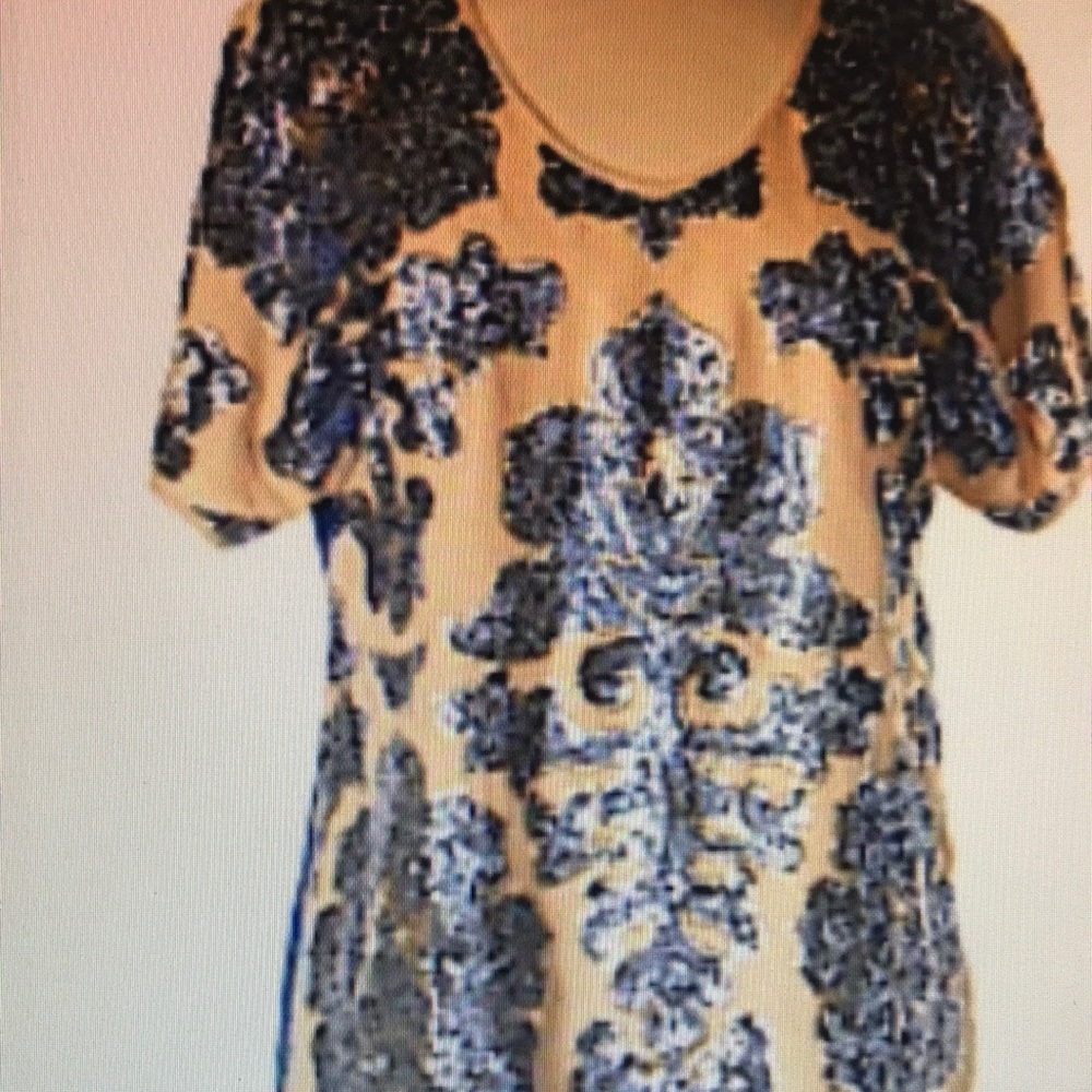 Tracy Reese Neiman Marcus Blue Sequin Blouse - Picture 4 of 4